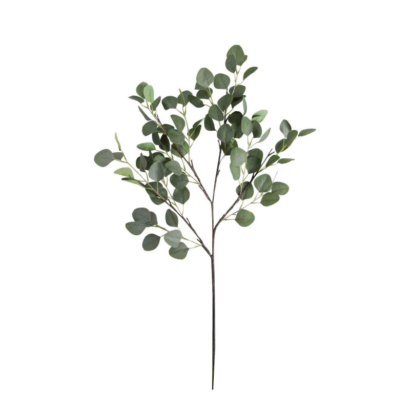 Eucaliptus branch with 16 led lights and alcaline batteries individually packed h100cm