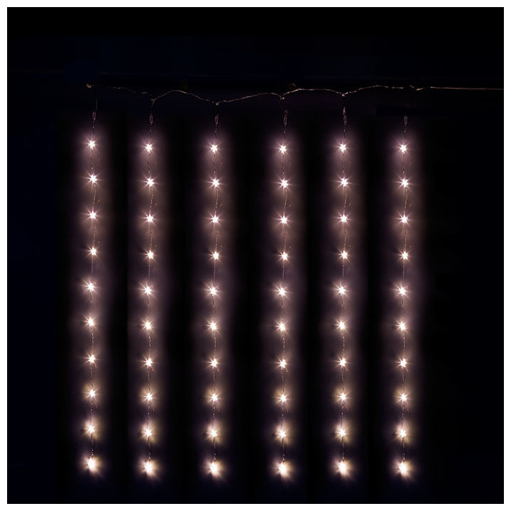 Rideau d'etoiles led avec secteur 75 x 78 cm