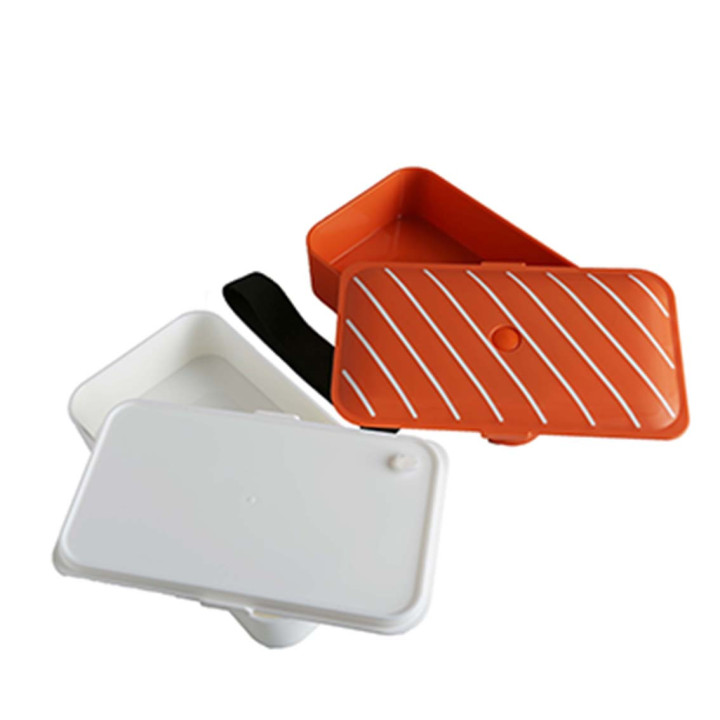 Lunch box with two separate boxes 10x18 h9 cm
