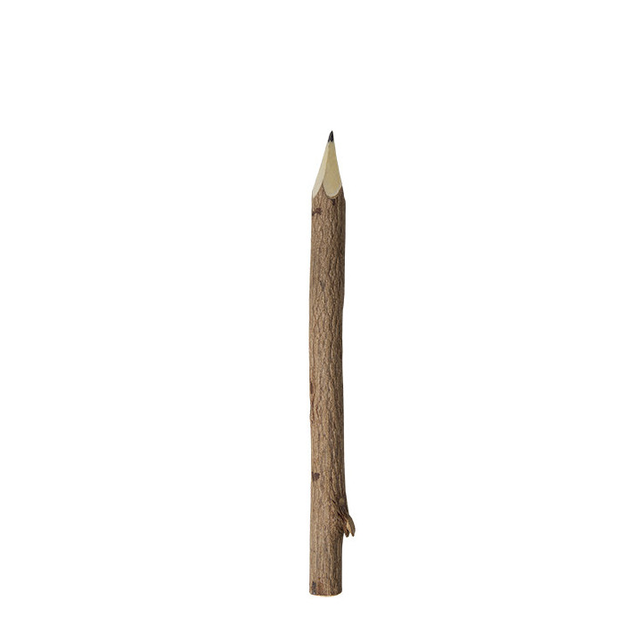 5 pack of pencils with natural bark 18 cm