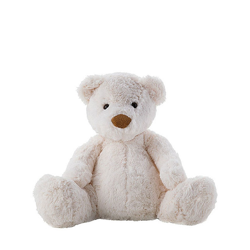 Ours blanc assis h28 cm