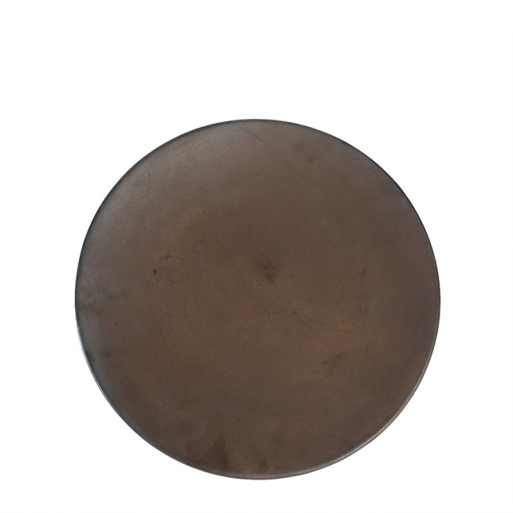 Plateau gros en terrecuite couleur chocolate d36 cm