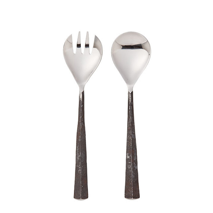 Set de 2 couverts pour salade manche bruni