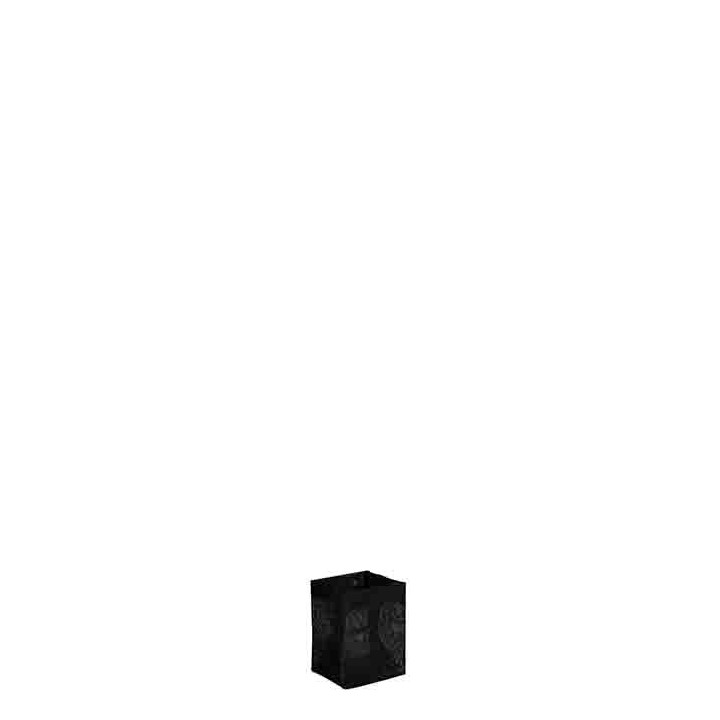 Small rigid bag in black net 7x7 h9 cm