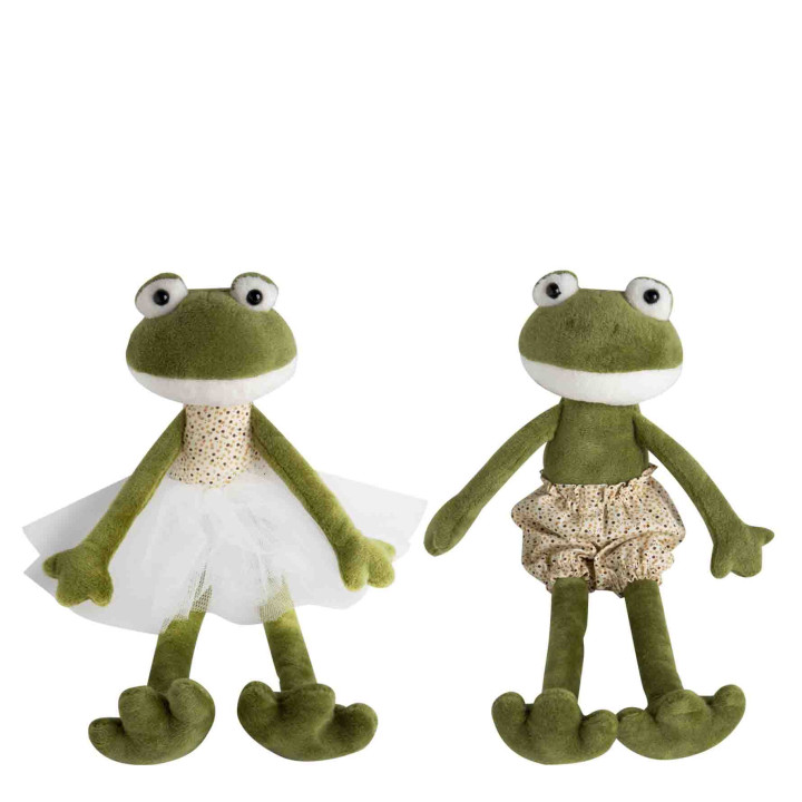 Couple of dressed frogs h31 cm