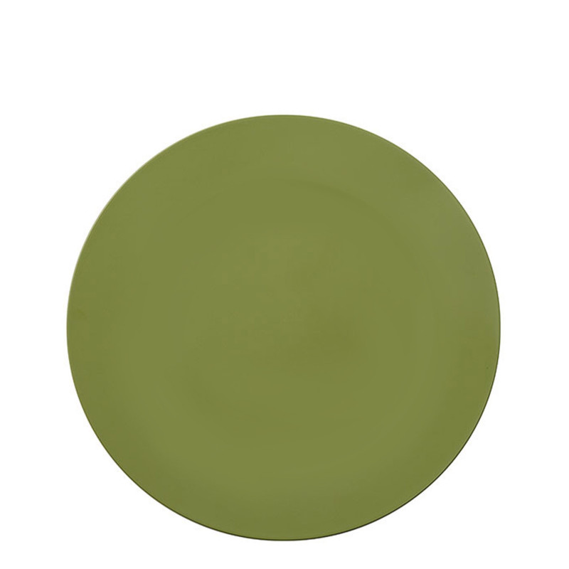 Sottopiatto in plastica liscio verde antigraffio d33 cm