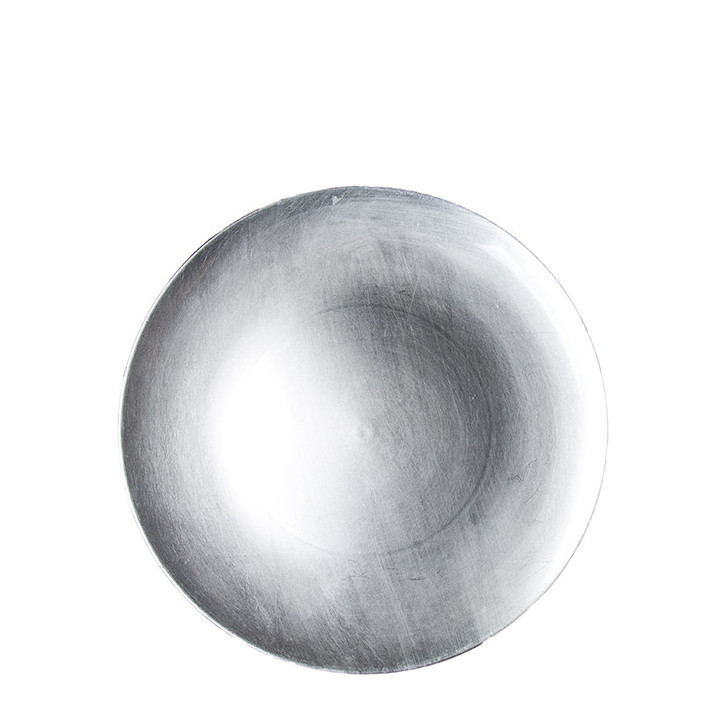 Sous-plat en plastique color argente d27.5 cm