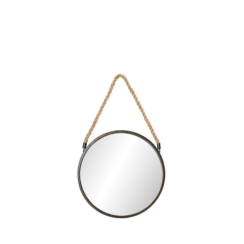 Iron mirror with rope d38 cm