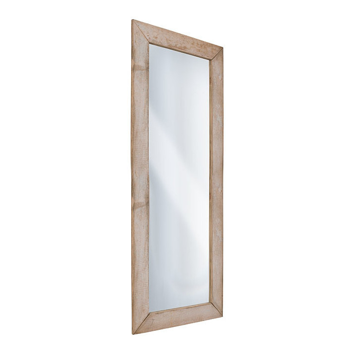 Miroir en bois brut couleur naturel 70 x 210 cm