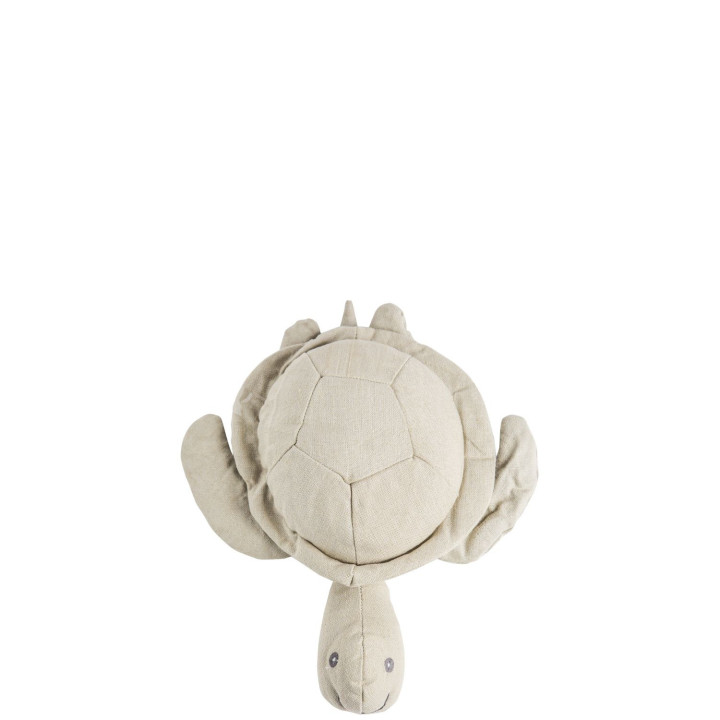 Plush door stop turtle linen color 30 cm