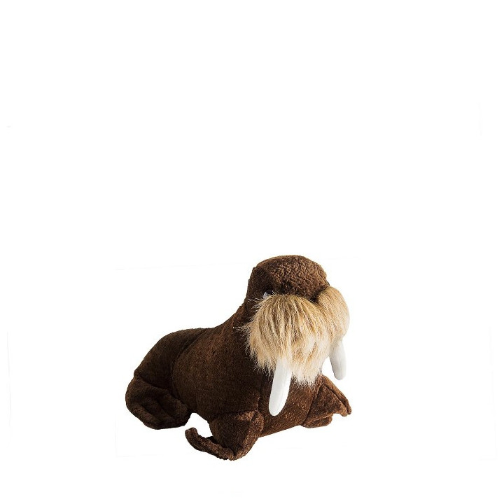 Morse en peluche couleur marron fonce 22 cm
