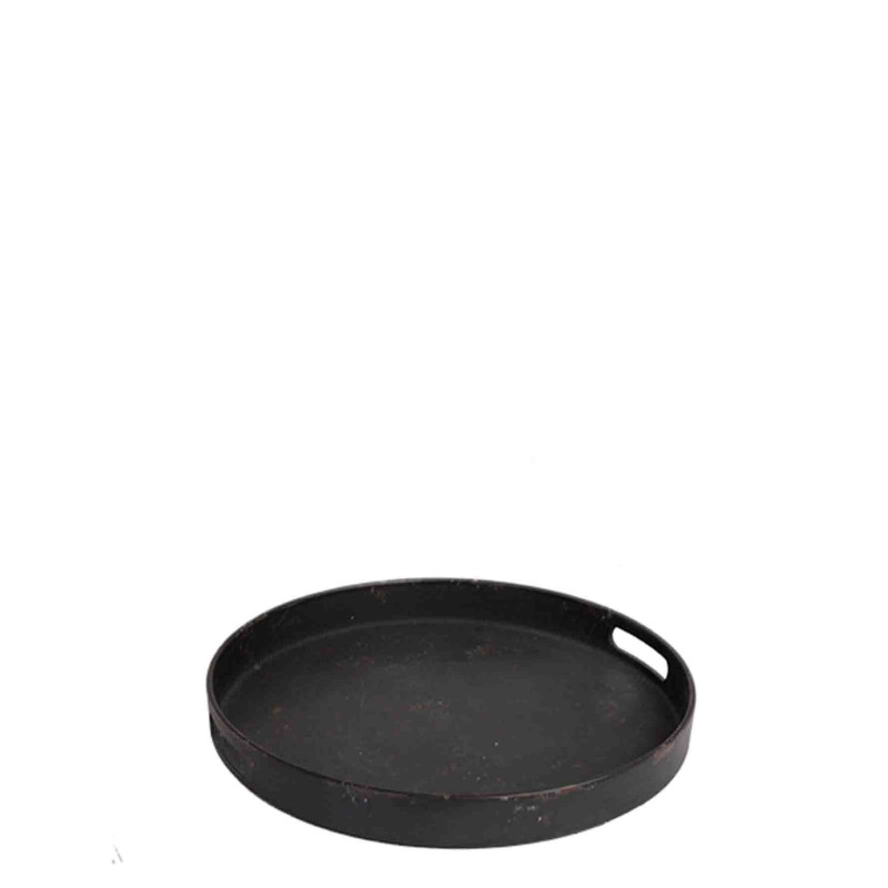 Vintage black plastic tray with 2 handles