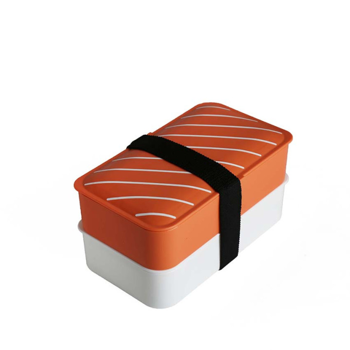 Lunch box avec 2 compartements separes 10x18 h9 cm