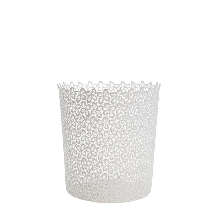 Vase en dentelle couleur blanc d24 h27 cm