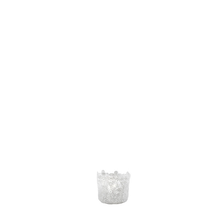 Small vase white lace d5.5 h6.5 cm