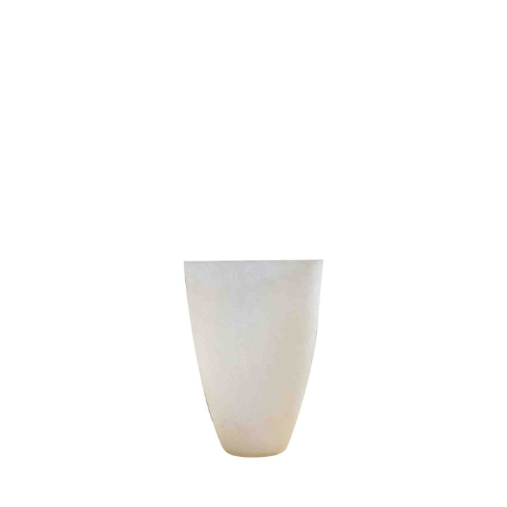 Cream resin vase d17 h23 cm