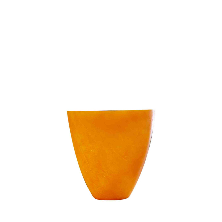 Orange resin vase d28 h28 cm