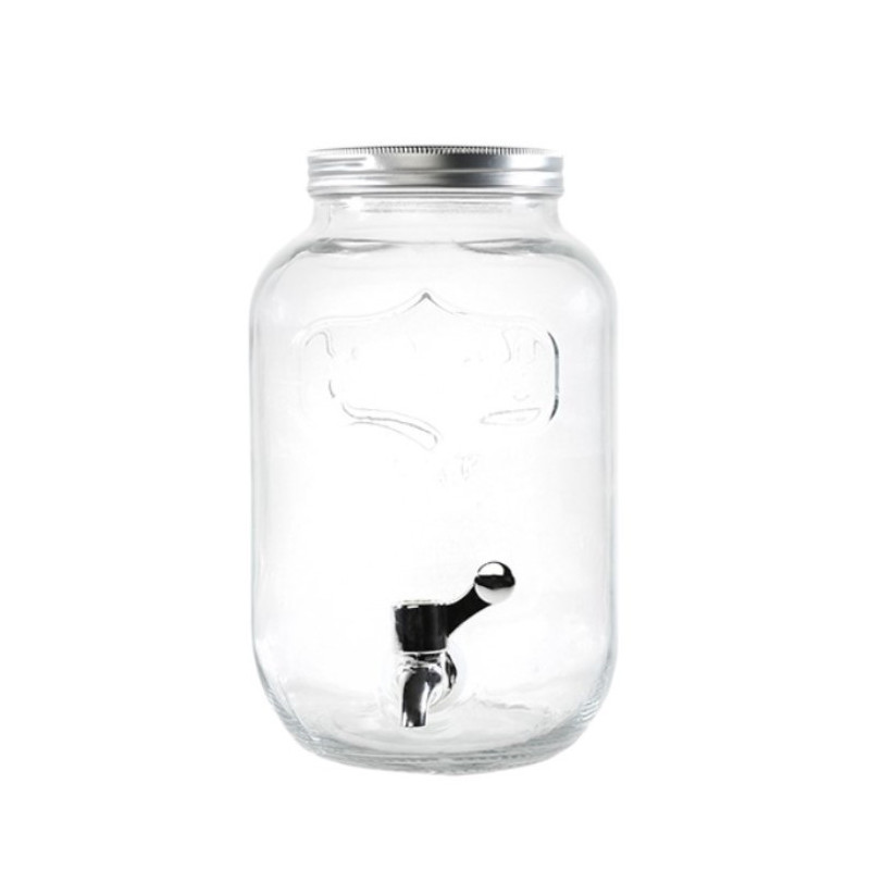Dispenser in vetro con rubinetto 3,8l 16 x 21 h25 cm