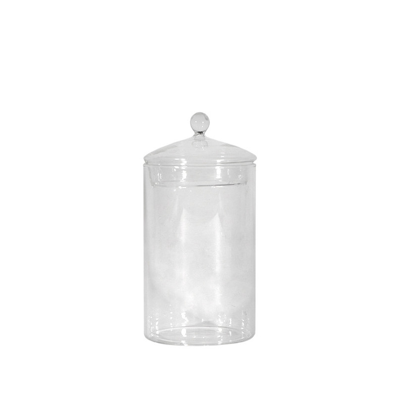 Barattolo in vetro con pallina d9.6 h23 cm