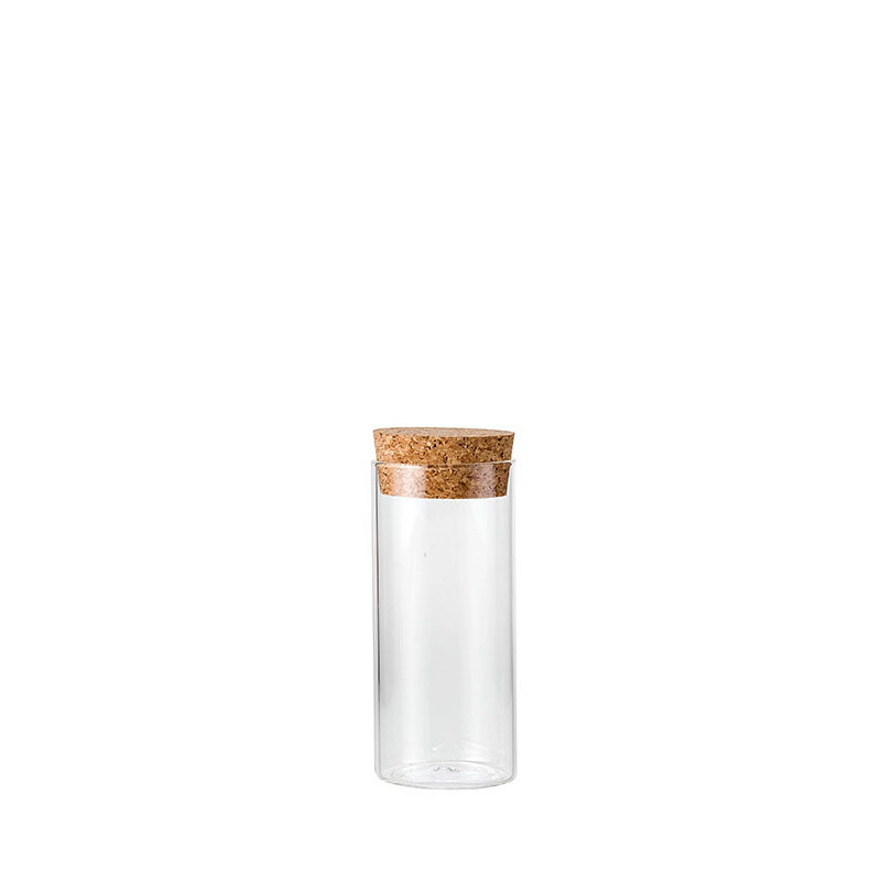 Fiala in vetro con tappo in sughero v100 ml d4.5 h10 cm
