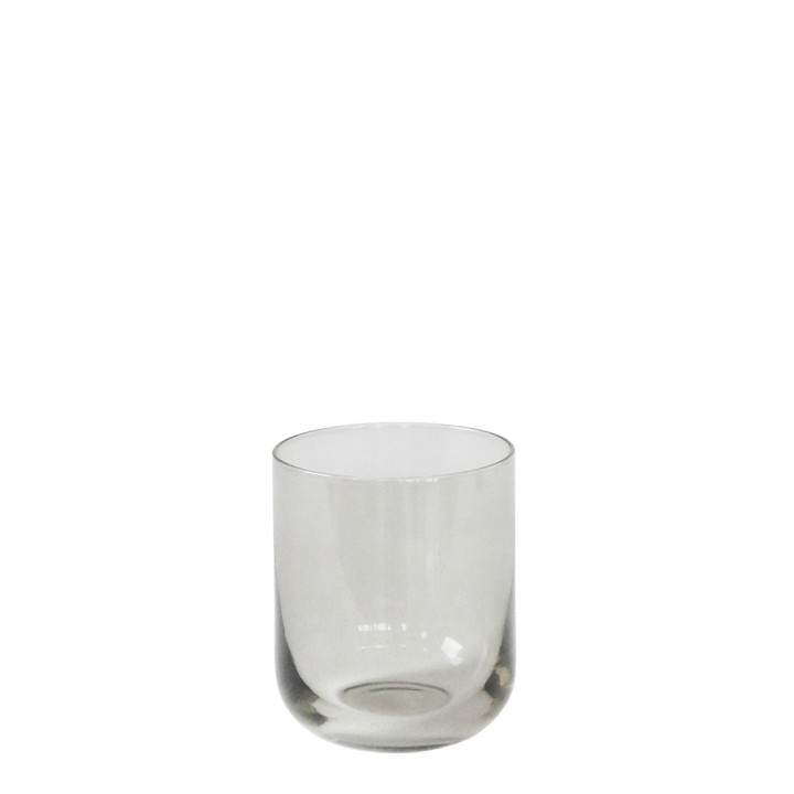 Verre en verre gris d7.5 h9 cm