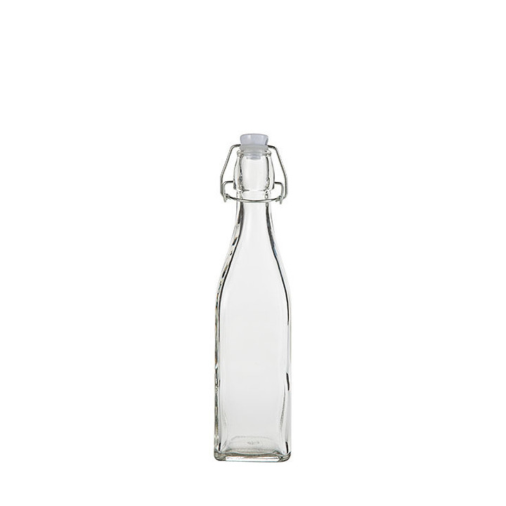 Bottiglia in vetro con tappo ermetico  v550ml 6.5 x 6.5 h27 cm