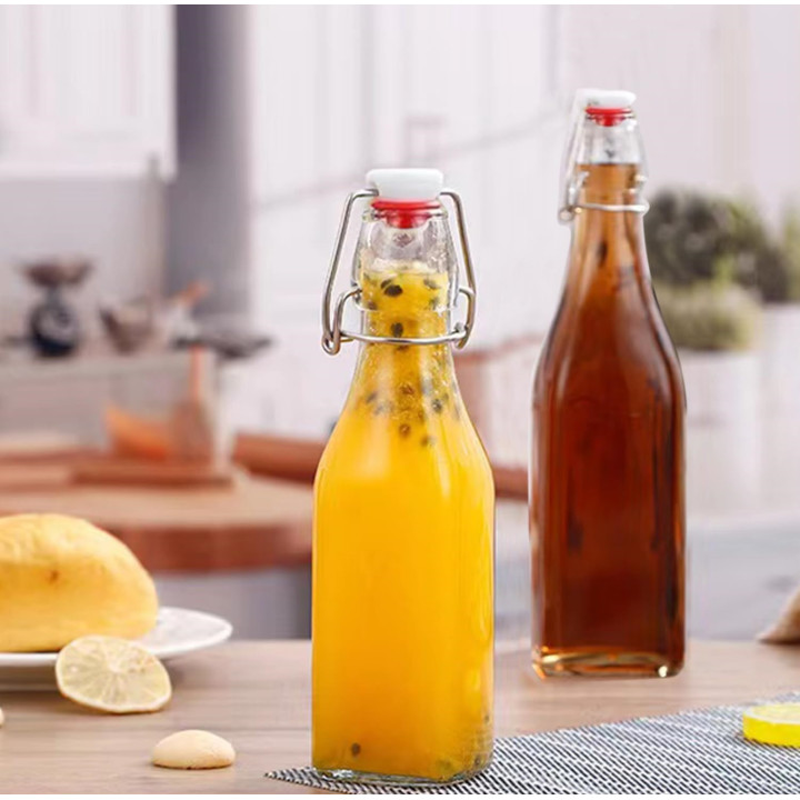 Bouteille en verre avec bouchon hermetique