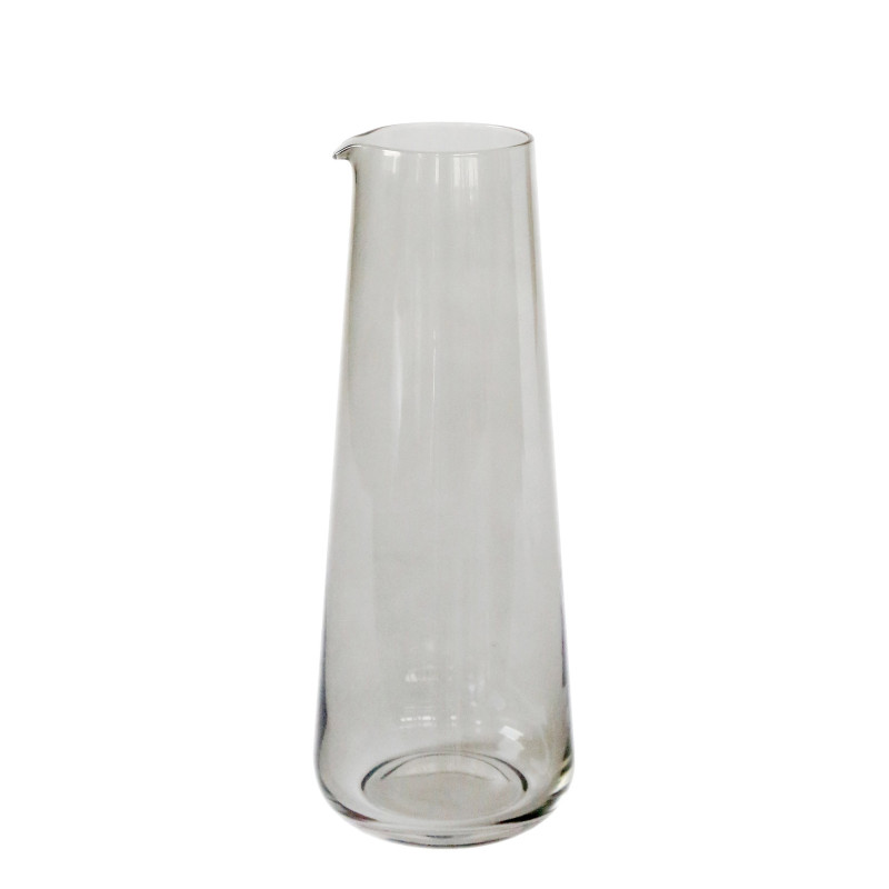 Carafe en verre gris d10 h25 cm