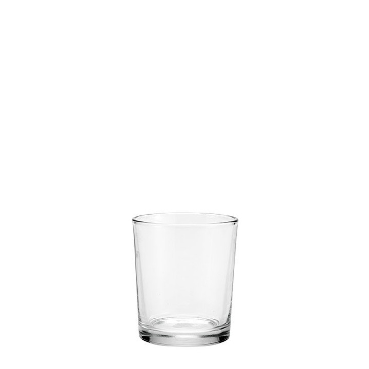 Vase conique en verre transparent d9.5 h11 cm