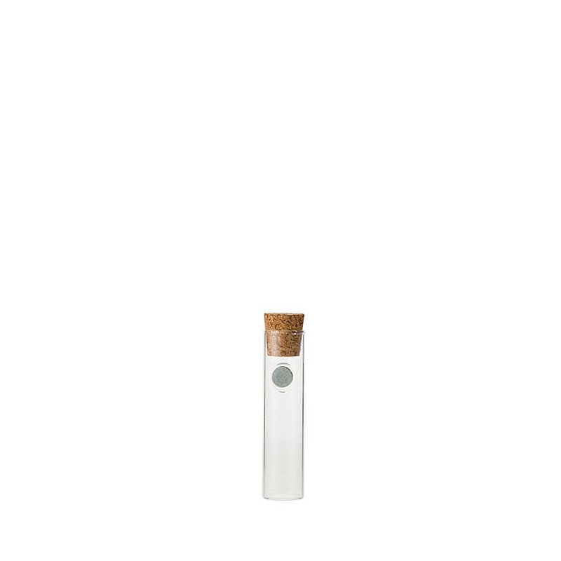 Fiala in vetro con magnete e tappo in sughero v15 ml d2 h8 cm