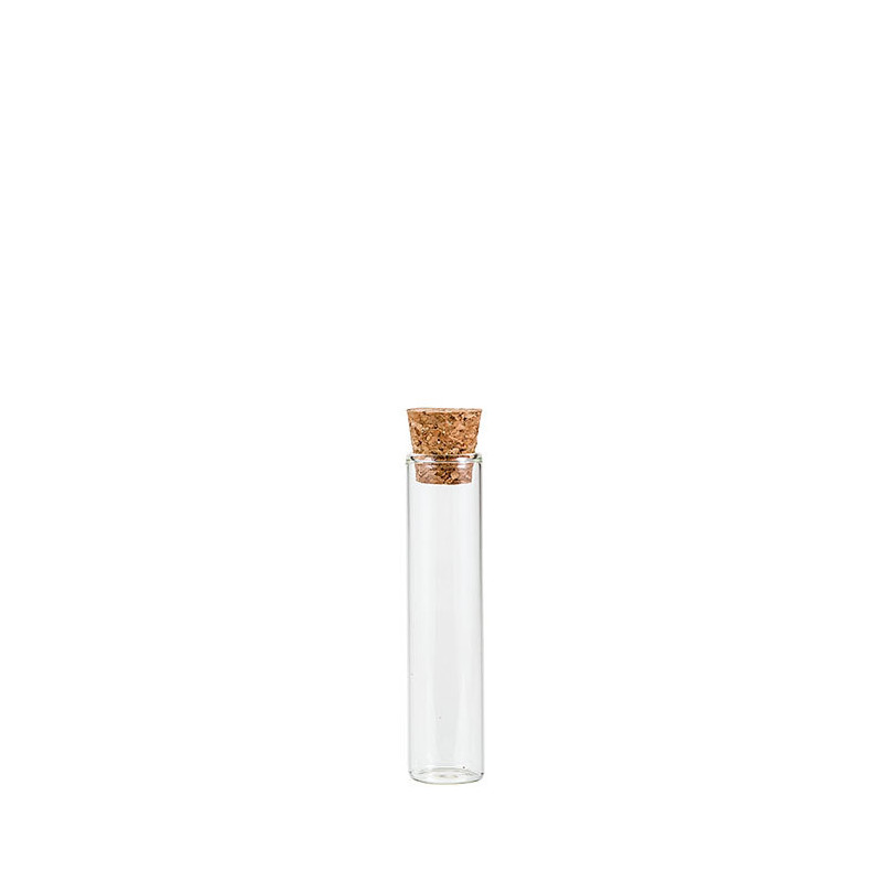 Fiala in vetro con tappo in sughero v30 ml d2 h10 cm