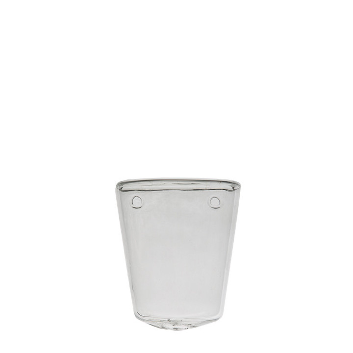 Vaso conico in vetro da muro h10 cm