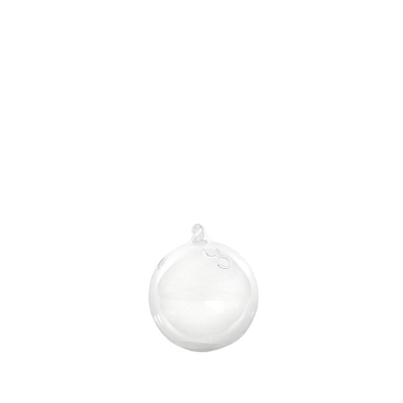 Vaso sferico pensile 3 fori in vetro d10 cm