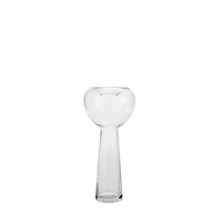 Transparent glass bulb holder h35 cm