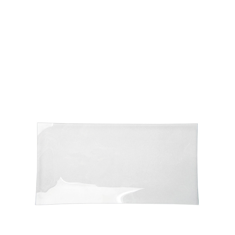 Piatto in vetro borosilicato temperato concavo 34 x 17 cm