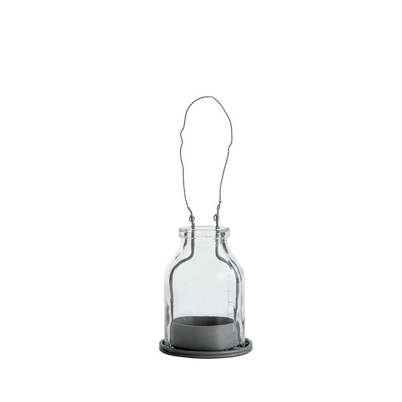 Small tealight holder bottle d5 h7.5 cm
