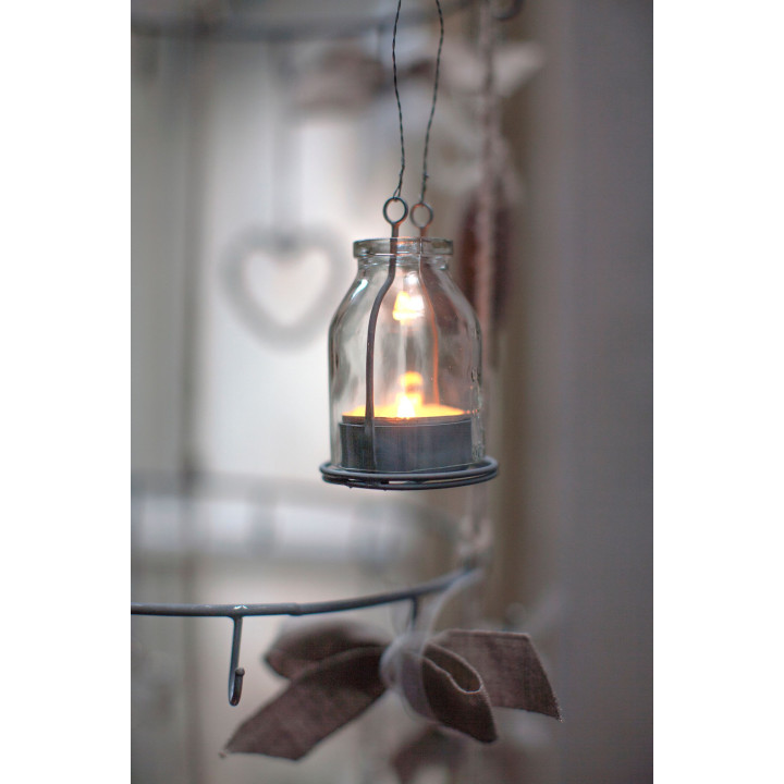 Petite bouteille porte tealight d5 h7.5 cm