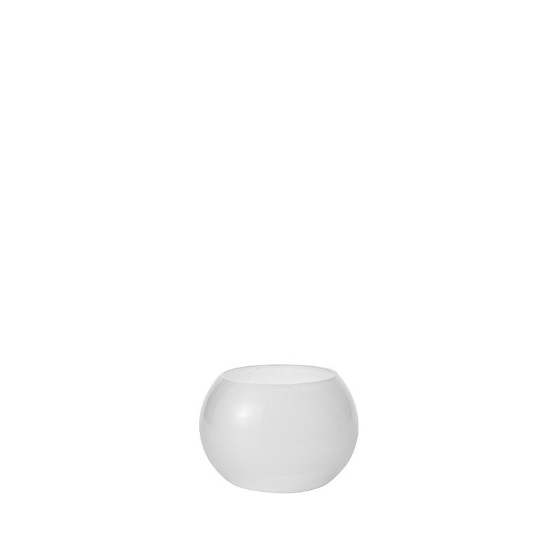 Mini bol porte-tealight en verre satine d7 h8 cm