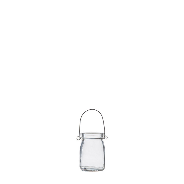 Small glass hanging vase d5 h8 cm