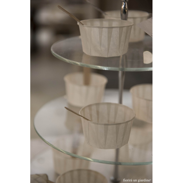 Borosilicate glass 3 plates stand d25 cm