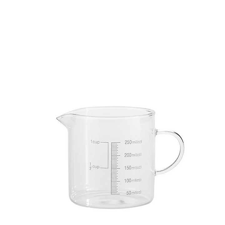 Bricco graduato in vetro borosilicato d8 h8.5 cm
