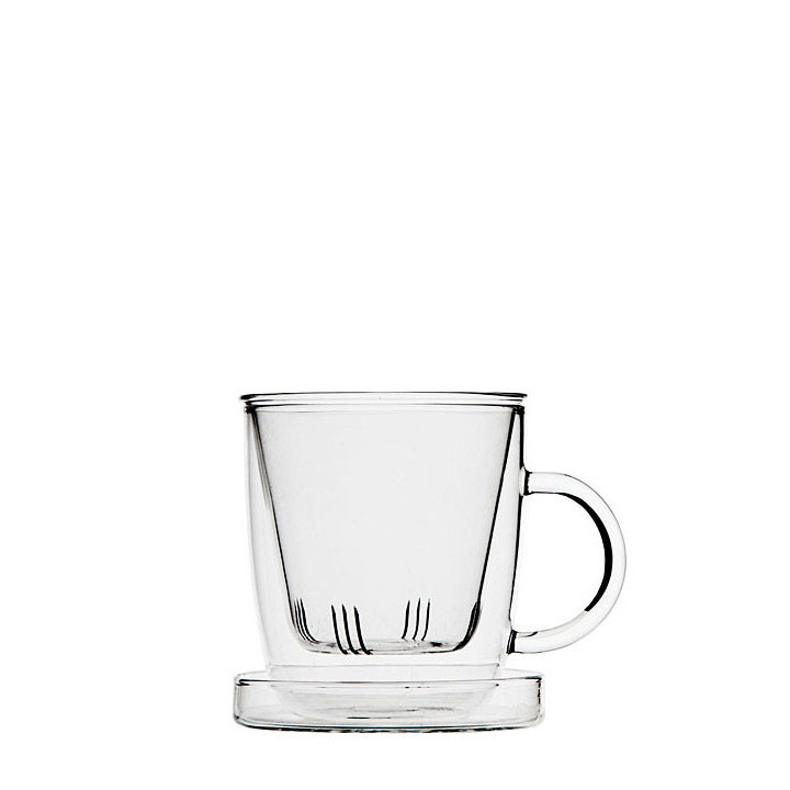Borosilicate glass tea-cup for infusions d9 h9 cm