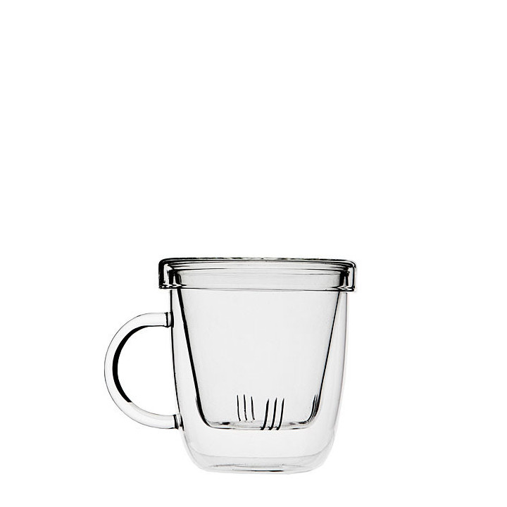 Tisaniere tasse en verre borosilicate d9 h9 cm