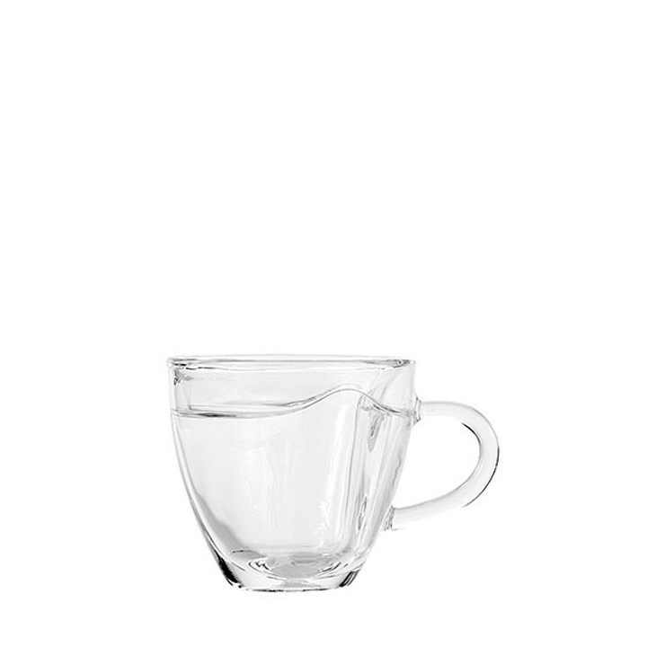 Tasse a caffe en verre borosilicate coeur h7.5 cm
