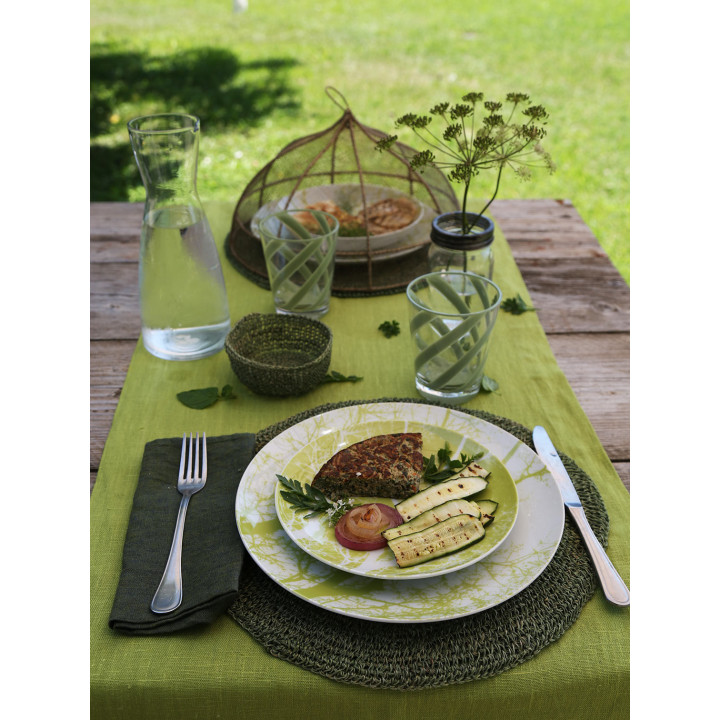 Cruche en verre borosilicate double-fond 900 ml h30 cm