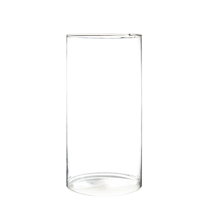 Borosilicate transparent glass cylinder d14 h27 cm