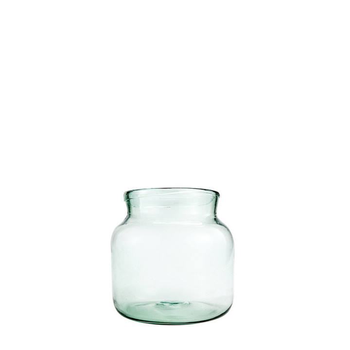 Vaso in vetro 100% riciclato handmade d21 h20 cm