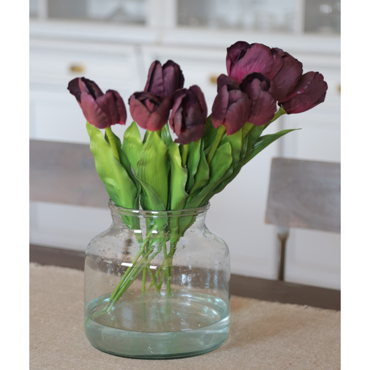 100% recycled glass vase d21 h20 cm