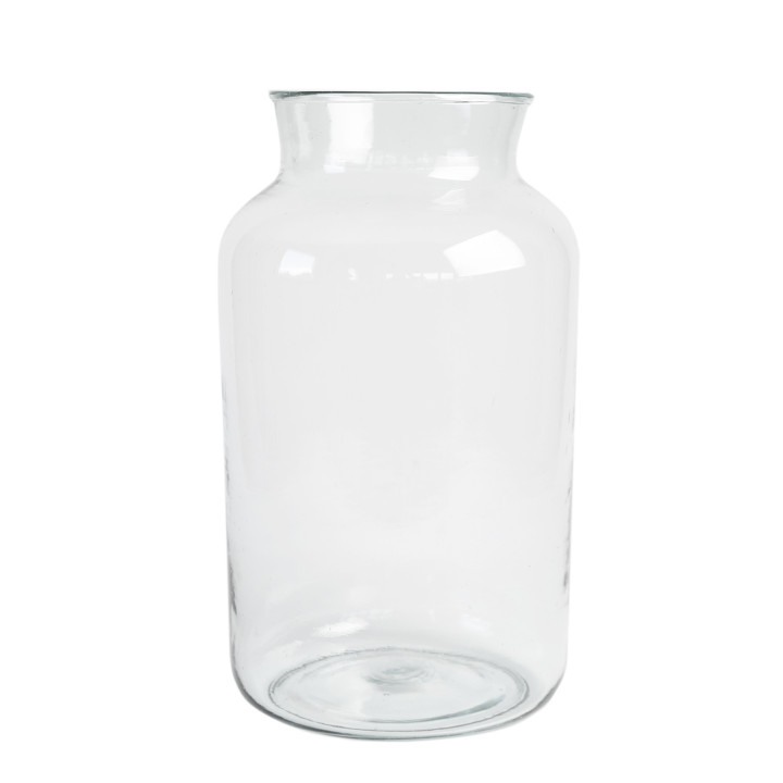 Vaso in vetro 100% riciclato handmade d25 h44 cm