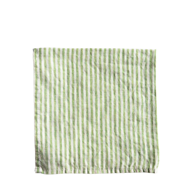 Tovagliolo 100% lino righe 40x40 cm